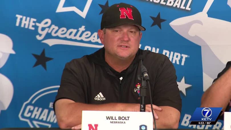 Nebraska coach speaks at a postgame news conference following the team's defeat to Arizona State in the NCAA Tournament.